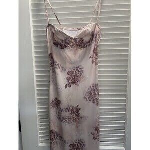 RIHOAS Rose & Leopard Print Satin Maxi Dress Y2K Aesthetic Bustier Slip Dress S